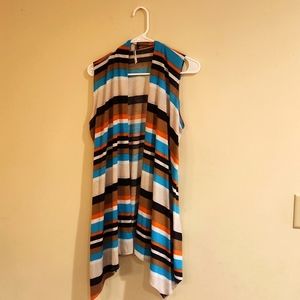 Lightweight open front sweater vest